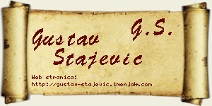 Gustav Stajević vizit kartica